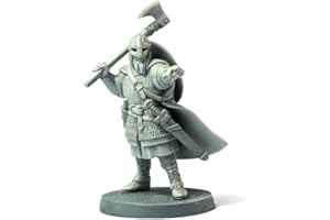 Brother Vinni Viking Warlord, Wargame Miniature SAGA 28 mm, resina, grigio