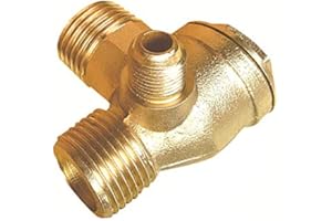 BE-TOOL Clapet anti-retour pour compresseur d'air 3 voies pour compresseur d'air direct (mâle, 1,27 cm x 0,95 cm x 0,3 cm)
