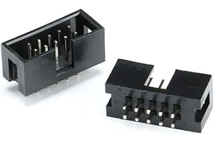 TECNOSTORE 2 CONNETTORE IDC MASCHIO DIRITTO 10 POLI pin da cs circuito stampato cavo piatto