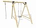 Produktbild Loggyland 9131 - Holz-Schaukel-Set ENERGY aus Lärche/Douglasie mit Schaukelsitz und Kletterseil, Höhe 2.60m