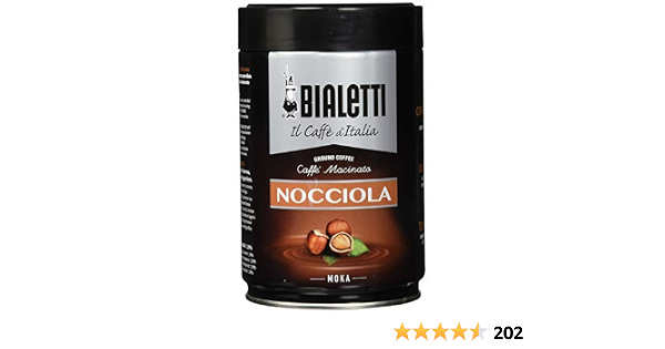 Bialetti Miscela Caffe' per Moka Gusto Nocciola - Barattolo 250 g :  Amazon.it: Alimentari e cura della casa
