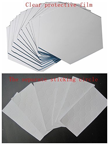 Wandtattoo Spiegel Aufkleber Wandaufkleber Acryl Spiegel Tattoo Sechseck 12 Stück Pusheng - 3