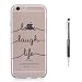 Produktbild iPhone 6S Hülle,iPhone 6 HandyHülle,Grandoin Süßes Muster Transparent Ultra Dünn Weiche TPU Silikon Schutz Handy Hülle Etui Schale Schutzhülle Case Cover für Apple iPhone 6S/iPhone 6 4.7 Zoll - Leben