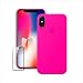 Produktbild iPhone X Hülle, Minimalistischen Stil Schlank Anti-Scratch Ultra-dünn und Leicht, Voll Umgebenen Schutzhülle für iPhone X mit Gehärtetem Glas Displayschutzfolie & HD WeichBildschirm Film