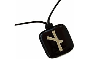 GENÉRICO XanaLú Studio Runa de la superación “Nauthiz” Colgante con Runa Nauthiz para hombre y mujer, Talismán rúnico de la superación y toma de decisiones.