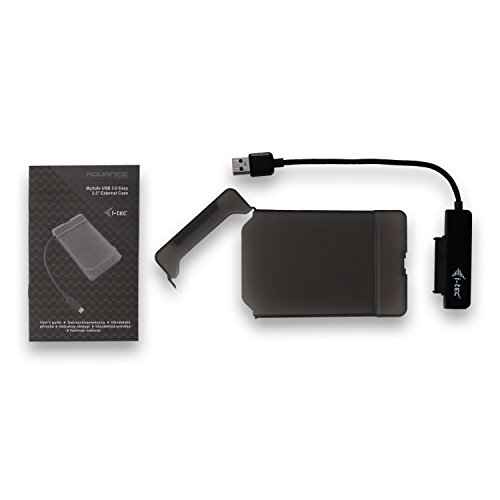 i-tec MySafe USB 3.0 Easy, externes 6.4 cm / 2.5″ Festplattengehäuse für SATA I/II/III HDD SSD, Schwarz - 6