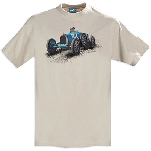 Retroclassic 1925 Bugatti 35B Grand Prix Race Car - Camiseta para Hombre Beige Arena 4XL