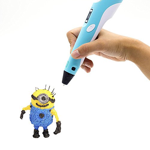 DDU (TM) 3d della Stampa di?Schermo LCD generazione 3d di disegno kritzeln Arts Crafts Print Pen 0,7 mm ugello DIY regalo Blau