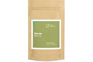 ‎TERRA ELEMENTS Terra Elements Stevia Pulver 100 g I Grünes Blattpulver I 100% natürlich