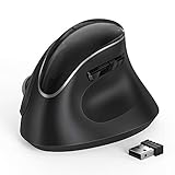 Ergonomisches Design: Diese vertikale Maus passt perfekt in die Handfläche des Benutzers. Die Maus lässt sich leicht bewegen und vermeidet eine Belastung des Handgelenks.