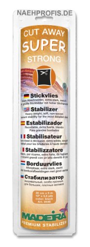 Madeira Stickvlies Super Strong 30cm x 5mtr. schwarz