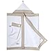 Produktbild Kapuzenhandtuch Baby in beige weiß von nordic coast | Kuscheliges 100x60cm Waffelpique Handtuch + Waschlappen | Für Ihre Badetuch Baby Erstausstattung