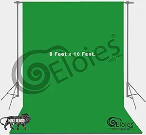Eloies Green Screen Backdrop - 8FTX10FT Lekra Polyester Fabric Backdrop for Photoshoot Greenscreen Background for Photography Video Recording Photo Background, green backdrop, photoshoot backdrop , green screen chroma, studio green background, green screen