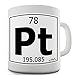 Produktbild TWISTED ENVY Periodensystem der Elemente PT Platin Keramik Tee Tasse