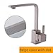 Produktbild Küchenarmaturen Messing Küchenspüle Wasserhahn 360 Drehen Swivel Wasserhahn Mixer Einzelhalter Einlochmontage Schwarz Mischbatterie Beige mit Punkt