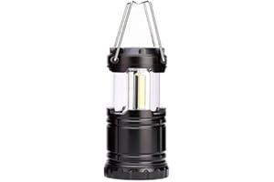COKEEY Portable LED Camping lamp with Foldable Hook, Waterproof lamp, Battery Powered lamp, Portable Camping lamp, Applicable to Hurricane, Emergency, Family, shed, etc