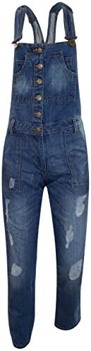 Ladies G81 Ripped Dungaree Stone Wash Uk size 14