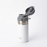 Deconox 500 ML (0,5 Litre) Kapasiteli Paslanmaz &Ccedil;elik Termos Kupa - Entegre Ağızlıklı, Taşıma Kulplu Seyahat Matarası (BEYAZ)