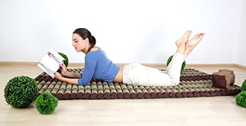 Kapok Liegematte der Marke Asia Wohnstudio, 200cm x 110cm x 4,5cm; Rollmatte bzw. Yogamatte, Thaimatte, Thaikissen als asiatische Rollmatratze - 3