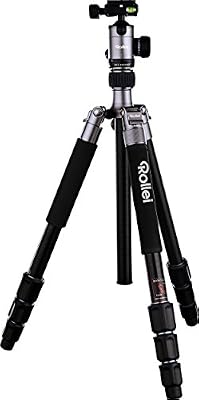 Rollei C5i - Trépied en aluminium - Avec Rotule Panoramique - ARCA SWISS compatible - Hauteur max. 159 cm - Capacité de levage max. 8 kg - Titane