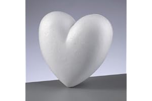VO DESIGN Efco Coeur 3D polystyrène séparable 15 cm, épaisseur fermé 6 cm, Styropor Blanc densité supérieure