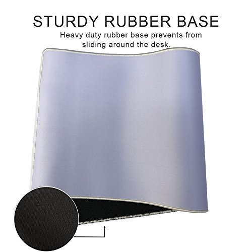 Alfombrilla de rat  n extragrande para gaming de Cmhoo  color 90x40 White