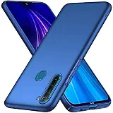 WOW Imagine Ultra Slim with Camera Protection Bump Non-Slip Scratch Resistant 360 Lightweight Matte All Sides Protection Hard Back Cover Case for Xiaomi Redmi Note 8 (Blue)