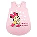 Produktbild Baby- und Kinder- SOMMER-SCHLAFSACK ärmellos aus Baumwolle, UNGEFÜTTERT, Minnie Mouse, GRÖSSE 56, 62, 68, 74, 80, 92, mit Druck-Knöpfen und Bein-Freiheit Size 74, Farbe Hellrosa