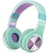 Price comparison product image Bluetooth Headphones, Riwbox XBT-80 Foldable Stereo Wireless Bluetooth Headphones Over Ear with Microphone and Volume Control, Wireless and Wired Headphones for PC/Cell Phones/TV/ Ipad (Purple Green)