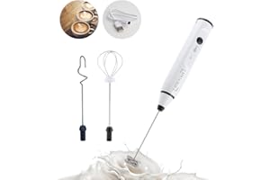 UTILYTAIS Espumador de Leche USB - Batidor de leche electrico, Regulable en 3 velocidades, contiene 3 Batidores de Acero Inoxidable para Café, Matcha, colacao, batidos o huevos