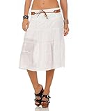 leichter Baumwollrock mit Gürtel