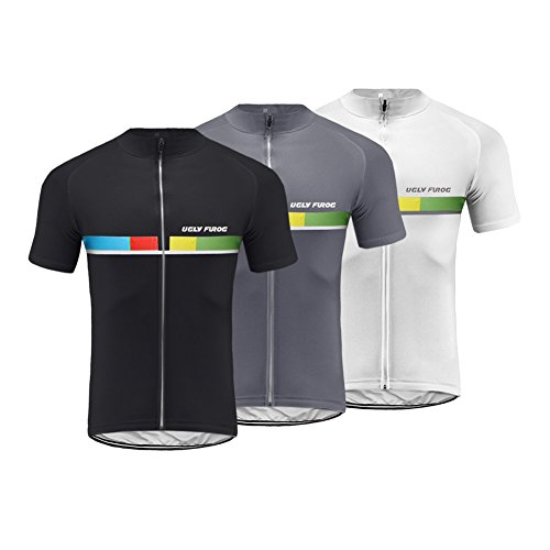 UGLY FROG Men's Summer Cycling Jerseys Quick-Dry Short Sleeve Biking Tops Mountain + Bib Shorts Set Design DXMZ11F