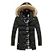 Produktbild JYJM Herren Jacke ubergangsjacke Steppjacke mit Fell Herren Daunenjacke Kapuzenjacke Kapuzen Winterjacke Baumwoll Hooded Jacket Herbst Winter Reine Farbe Tasche Öffnen Sie einen Hut Zipper Top Coat
