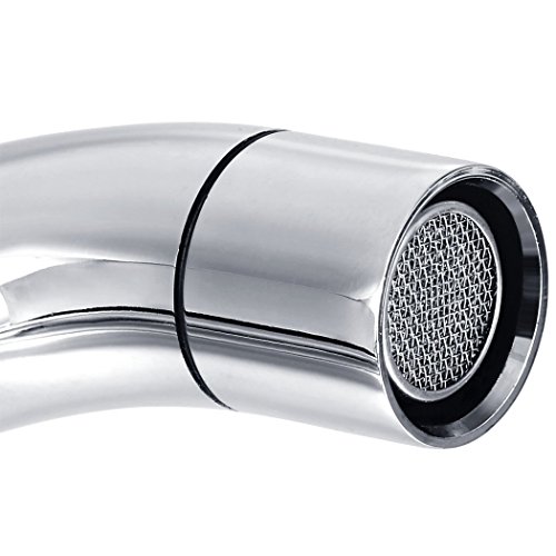 Ancheer Einhebel Waschtischarmatur Wasserhahn Silber - 4