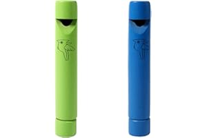 ​KEMUZ 2 Flautas de Madera con Pistón Deslizante para Niños, Instrumento Musical Educativo para Principiantes, Regalo Perfecto para Aprender Música en Casa o Escuela (2 Unidades)