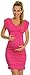 Happy Mama Women's Maternity Stretch Jersey Dress Fits Bigger Busts Ladies 525p (Fuchsia, 14)