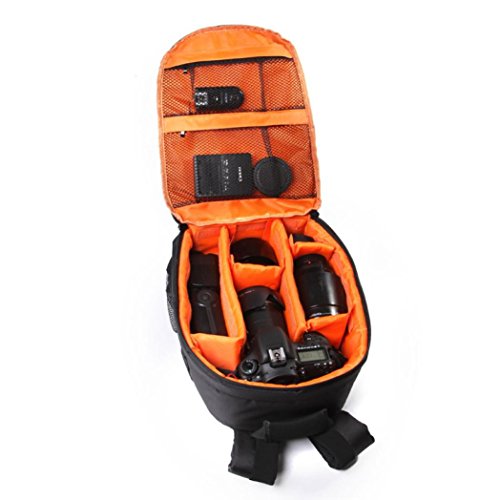 Sac    Dos pour Cam  ra  Voberry   Imperm  able Sac    Rangement pour Appareils Photo Reflex Num  riques de Marque Canon   Nikon   Sony - de Haute Qualit   en Polyester  Orange 