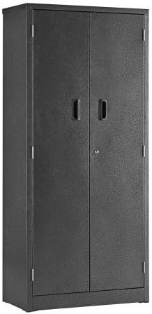 Globel Heavy Duty Tall Lockable Cupboard Storage Unit Shelving Racking