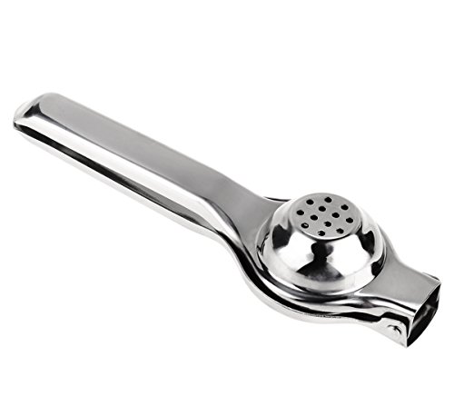 Homdox Limettenpresse Zitronenpresse Orangenpresse Saftpressen Zitruspresse manuell Haushaltsgeräte aus Edelstahl, Silber - 4