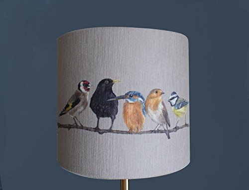 Garden Birds Lampshade by Irish Artist Grace Scott
