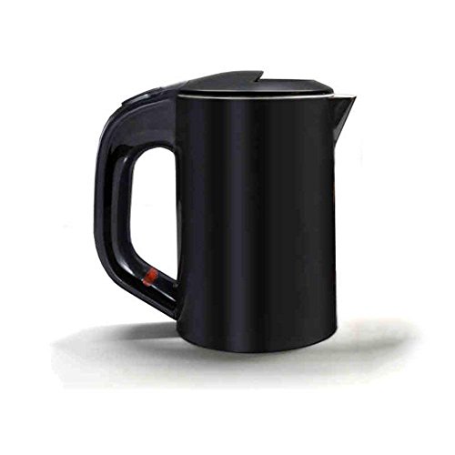 WYBW Noir Double Isolation Voyage Portable Petit Mini Bouilloire lectrique Tasse Contrle de La Temprature 0.6L 1000W Bouilloires lectriques
