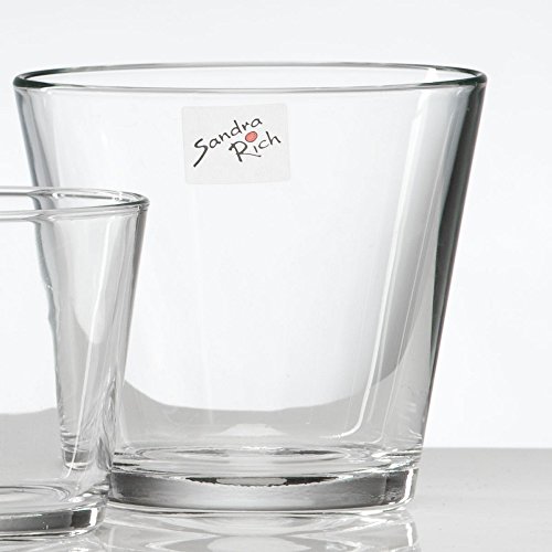 12er SET Glasvasen Windlichter Teelichthalter CONI H. 11cm Ø 12cm Sandra Rich