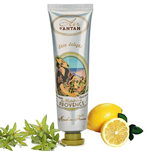 Un Air d'Antan® Crema Mani alla Francese Provence Arricchita con Burro di Karitè e Aloe Vera - Profumo Originale Verveine, Limone e Bergamotto - Formula Idratante e Riparatrice - 25ml, Compleanno