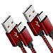 Produktbild Fundro Für Samsung Galaxy S8 USB C Kabel, [2-Pack 3M / 10FT] Nylon USB Type C Kabel für Samsung Galaxy S9 Plus/Note 8 / Note 9, Huawei Mate 20 / P20 / P20 Lite, LG G6, Xiaomi 8 und mehr (Rot)