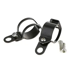 Black Motorcycle Turn Signal Light Mount Brackets Fork Ear Clamps for Harley