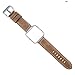 Produktbild Sansee Luxus echtes Leder Uhrenarmband Armband + Metallrahmen für Fitbit Blaze Smart Watch Fitbit Blaze Strap (Braun)