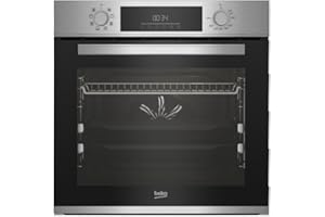 Beko BBIM12301X - Horno Multifunción AEROPERFECT, Color Acero Inoxidable, Limpieza SteamShine, Display digital + mandos PIPO, 8 Funciones, Rail Telescópico, 72 litros, Color Acero