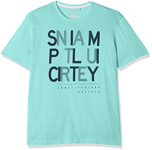 s.Oliver Big Size Herren T-Shirt 15 801 32 3104, Türkis (Pool Water 6141), XX-Large s.Oliver Big Size Herren T-Shirt 15 801 32 3104, Türkis (Pool Water 6141), XX-Large