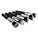 Silking 10pcs Professional Makeup Brush Set Eyebrow Shadow Cosmetic Brush Tool Kit (Silver/ Black)