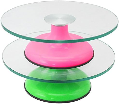 YI WORLD 12 Inch Rotating Cake Turntable , Pink